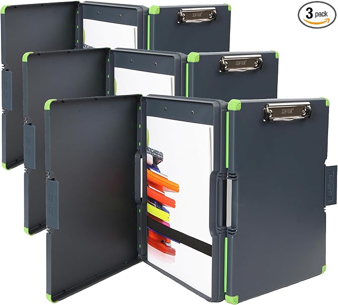 Dexas Duo Clipcase, Double Sided Clipboard Design, Portable Clipboards 13”x10” by Dexas