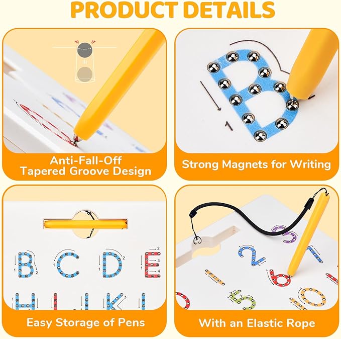 GAMENOTE Double Sided Magnetic Letter & Number Board Set - Image 5