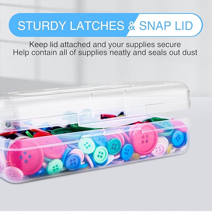 Sooez 3 Pack Pencil Case, Large Hard Pencil Box Bulk, Plastic Storage Container - Image 5
