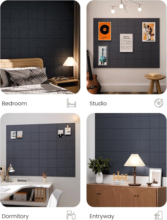 Large Felt Bulletin Board 48" x 36", Cork Board Alternative - Image 6