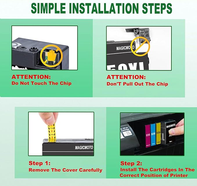 936E 936XL 936 Ink Cartridges Combo Pack Replacement for HP 936E 936XL Ink Cartridges Combo Pack for OfficeJet Pro 9120e 9125e 9730e 9130 9135e 9122e 9128e 9110b 9120b 9130b 9130e Printers, 4 Pack-DeskLoop Office