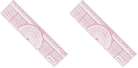 Westcott W-8 Engineers’ Protractor Ruler, 6 in by Westcott