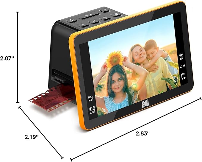 Kodak Slide N Scan Max Digital Film Slide Scanner, Black/Yellow (RODFS70)-DeskLoop Office
