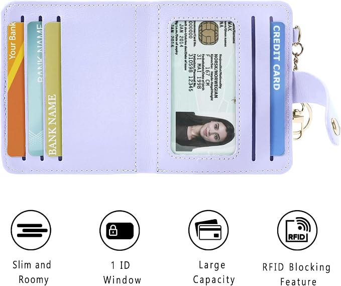 Airkit Small Wallet Women RFID, PU Leather Card Holder - Image 6