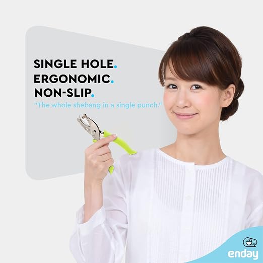 Single Hole Punch Metal Green, 1/4” Hole Puncher - Image 2