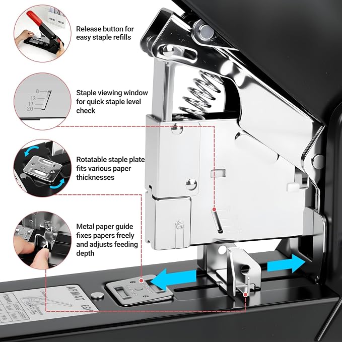AFMAT Heavy Duty Stapler, 210 Sheet Staplers - Image 5