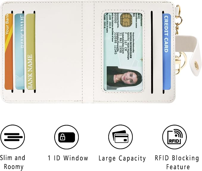 Airkit Small Wallet Women RFID, PU Leather Card Holder - Image 6