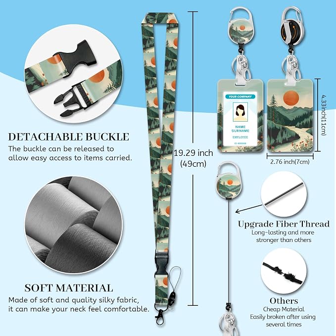 Hancynir Lanyards for Id Badges, Badge Holder - Image 4