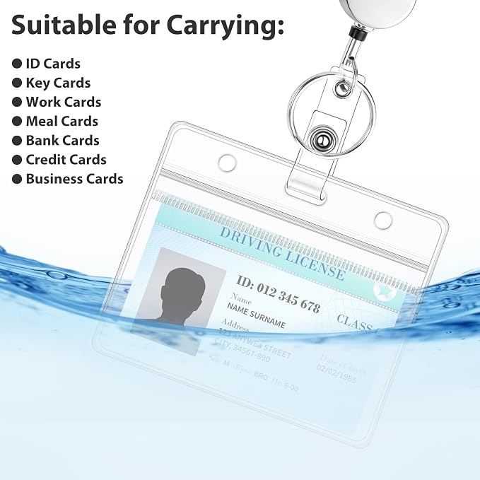 Prudiut Lanyards for Id Badges Stainless Steel Badge Lanyard - Image 4
