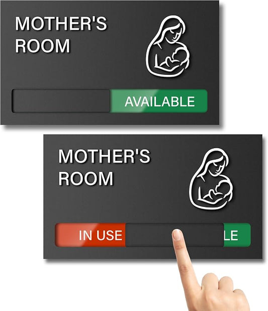 Mother's Room Sign, Lactation Room Available In Use Door Sign, Breastfeeding in by EliteSign