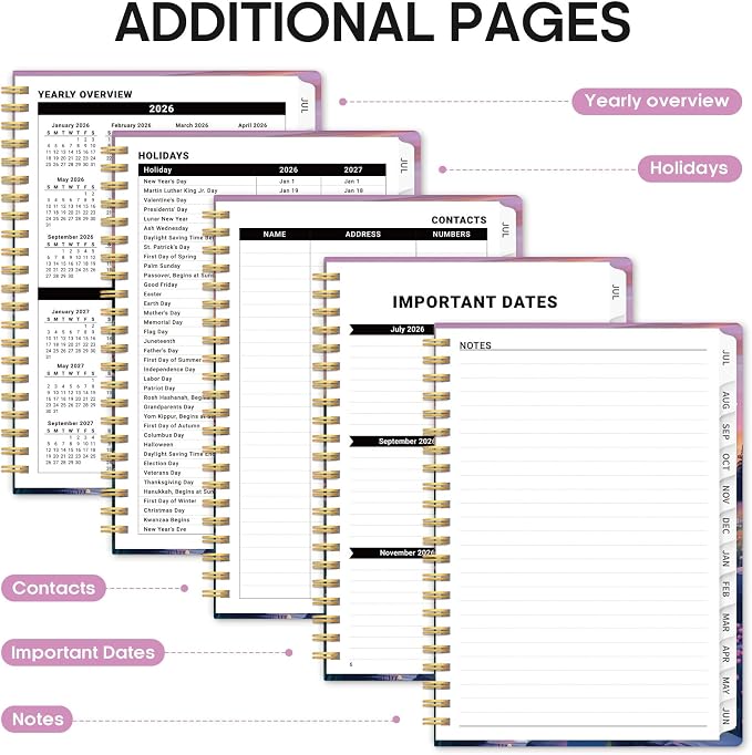 Planner 2026-2027, Academic Year Weekly and Monthly Calender Planner, from Jul - Image 5