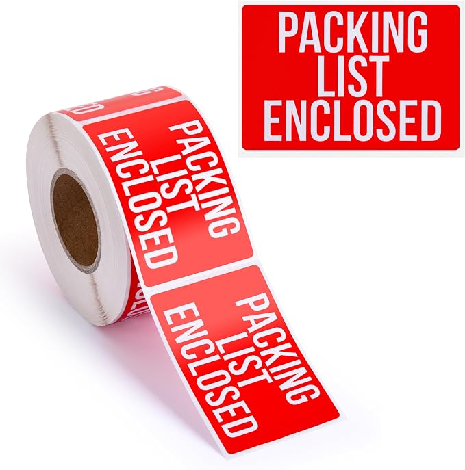 500pcs Packing List Enclosed Stickers, Shipping Receiving by SutterSigns