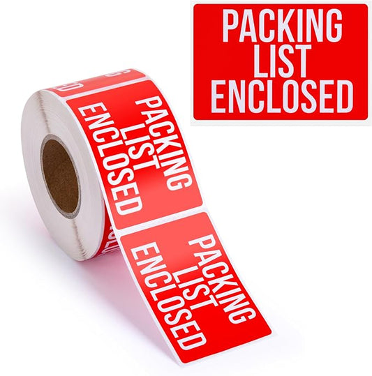 500pcs Packing List Enclosed Stickers, Shipping Receiving by SutterSigns