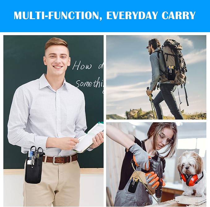 2 Pcs KATOLK Belt Pen Holder, Detachable Military Duty Pencil Sleeve Case - Image 7