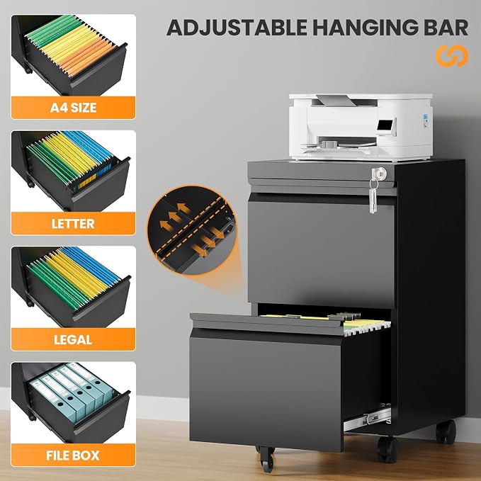 AFAIF 2 Drawer File Cabinet - Image 5
