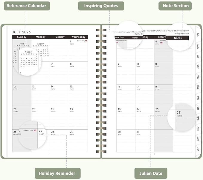 Planner 2026-2027, Weekly and Monthly Academic Planner, July 2026 - Image 2