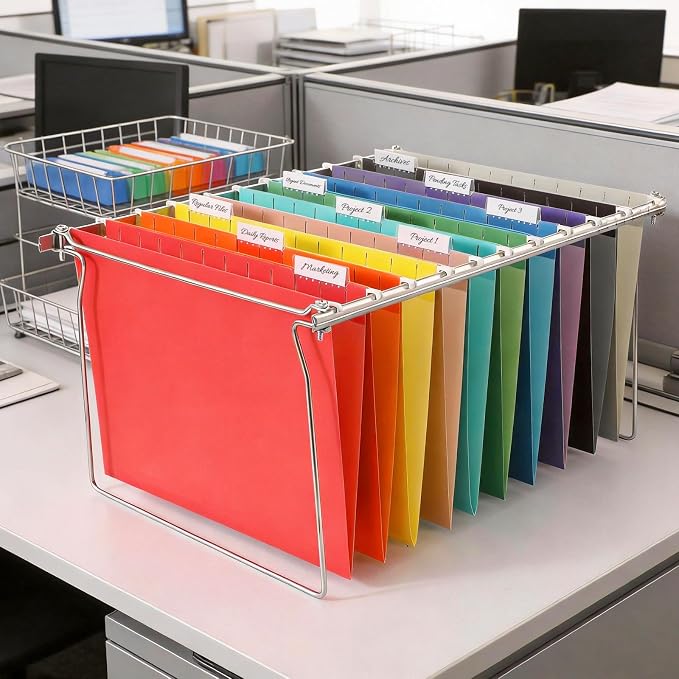 SUNEE Hanging File Folders, 50 Pack Letter Size Hanging File Folders - Image 6