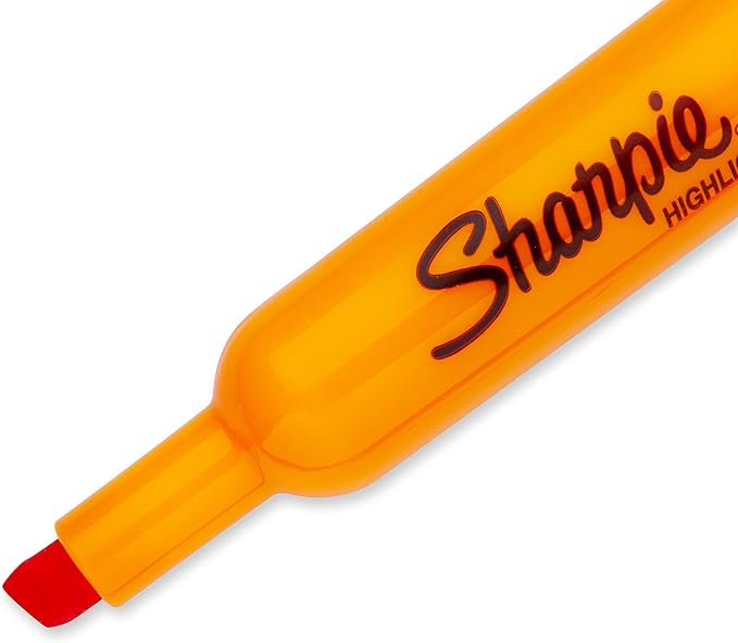 Sharpie Tank Style Highlighters, Chisel Tip, Fluorescent Orange, Box of 12 - Image 4