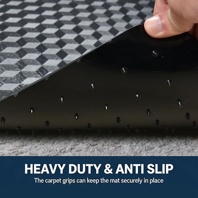 Chair Mat for Low Pile Carpet 36" x 48" PVC Office Carpet Protector, Smooth - Image 2