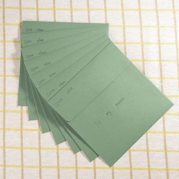 50 Pack 6 x 6 Square Envelopes Self Seal, Sage Green | - Image 5