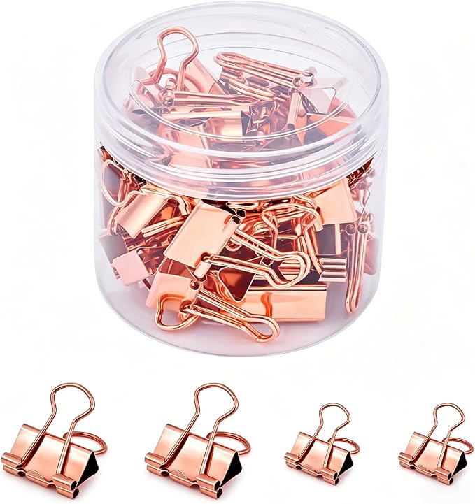 BAYTORY 40Pcs Binder Clips, Binder Clips Assorted Sizes, by BAYTORY