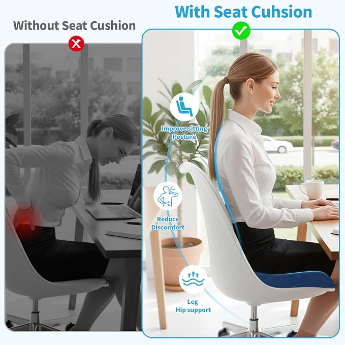 TranquilRelax 2XL Seat Cushion, Memory Foam Cushion - Image 6