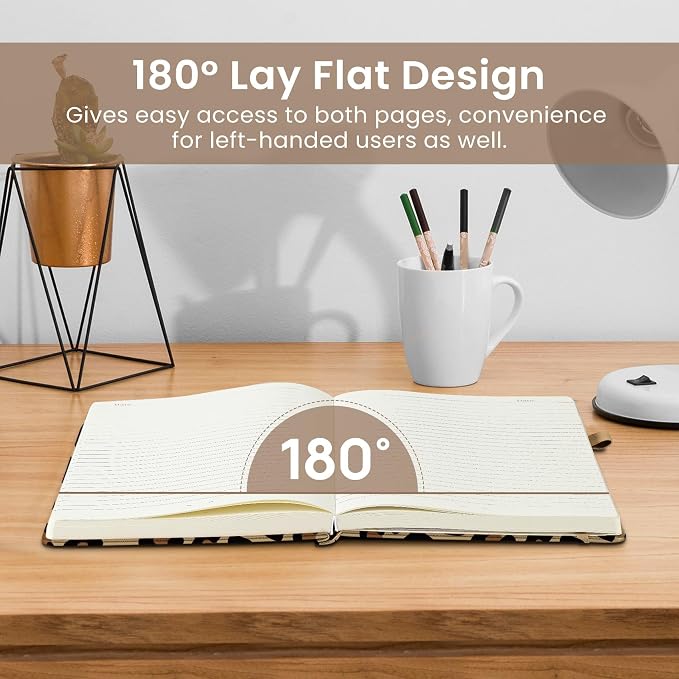Taja Lined Journal Notebook for Women & Men, Hardcover Leather Journal for - Image 4