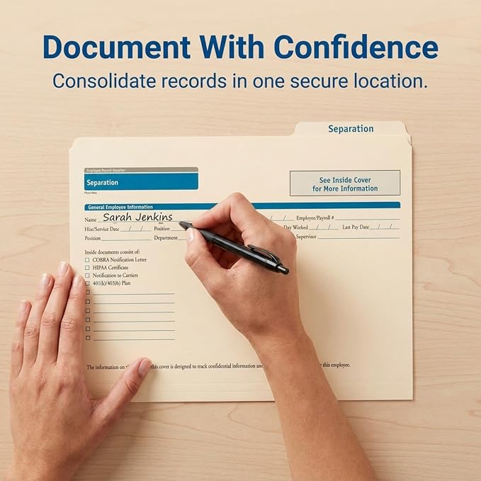 ComplyRight Separation Folder, Document Filing Folder - Image 6