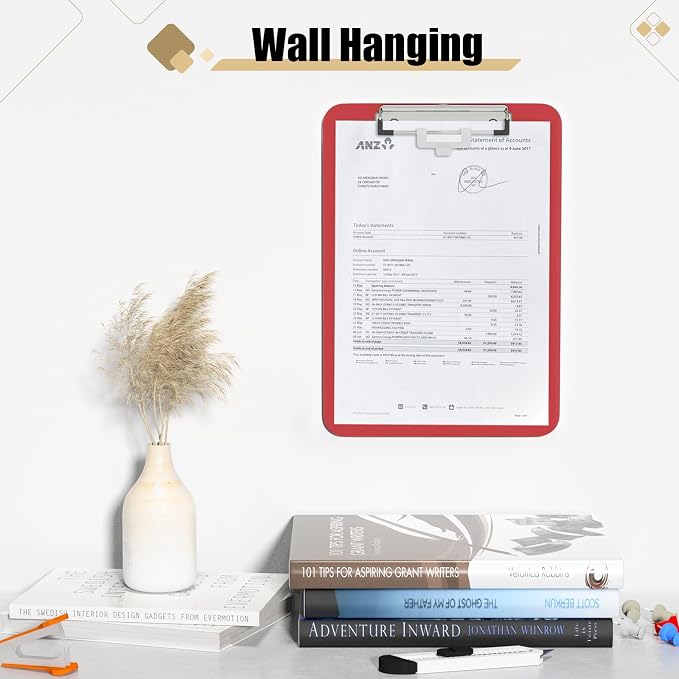 Hongri Plastic Clipboard with Pen Holder, Nurses and Women, Low Profile Clip - Image 6