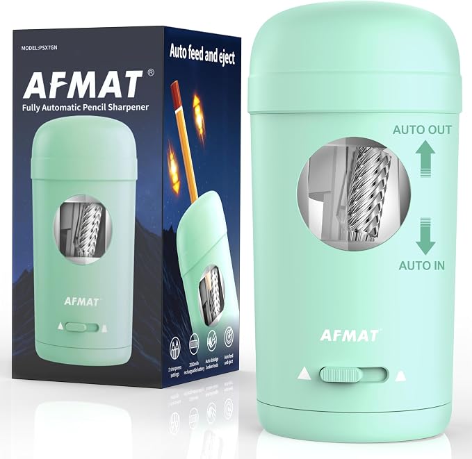 AFMAT Electric Pencil Sharpener, Fully Automatic Pencil Sharpener by AFMAT