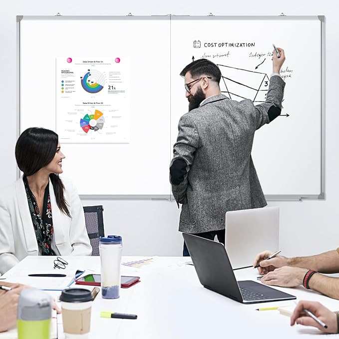 DOLLAR BOSS Large White Board 60 x 36 Inch Foldable Magnetic Whiteboard - Image 7
