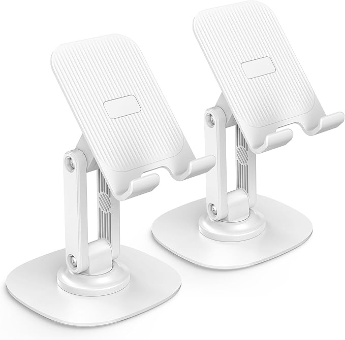 OMOTON Cell Phone Stand for Desk, 2 Pack Adjustable Foldable Phone Holder - Image 9