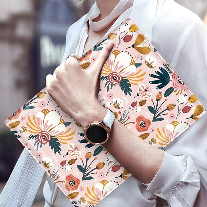 Portfolio Case for Women, Cute Floral Padfolio Cover for Girls, - Image 4