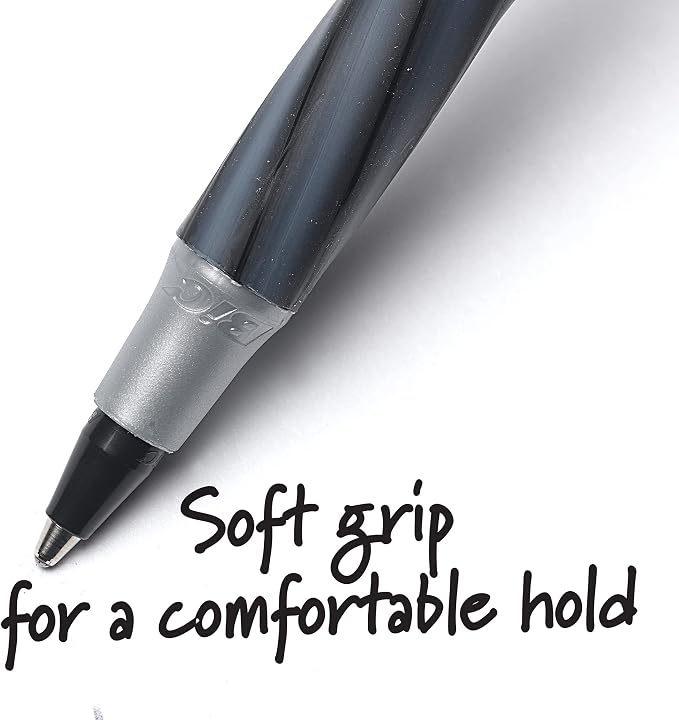 BIC Round Stic Grip Xtra Comfort Ballpoint Pen, Fine Point - Image 7