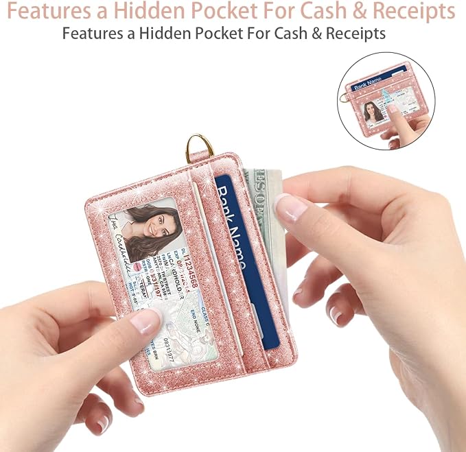 Slim Minimalist Front Pocket RFID Blocking Credit Card Holder Small Wallet Cute - Image 5