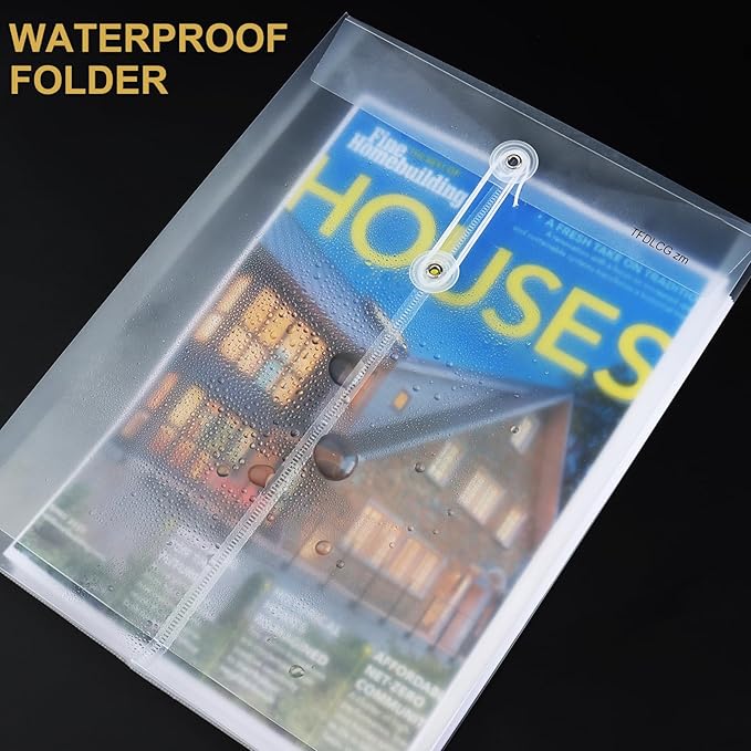 6 Pack Clear Folders for Documents Plastic Envelopes - Image 5