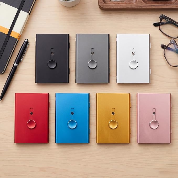Tatuo 7 Pcs Multicolor Thumb Drive Business Card Holder Stainless Steel - Image 7