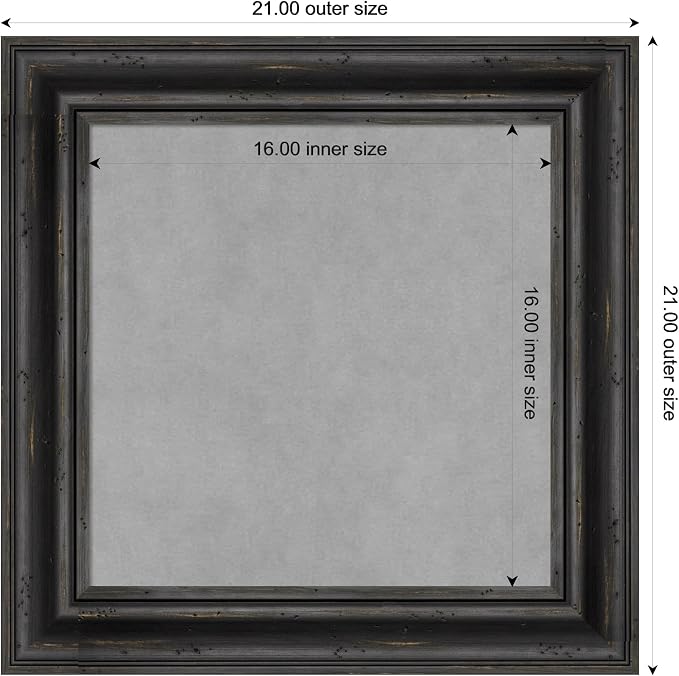 Amanti Art Black Framed Magnetic Board 21x21 Small Vision Board - Image 3
