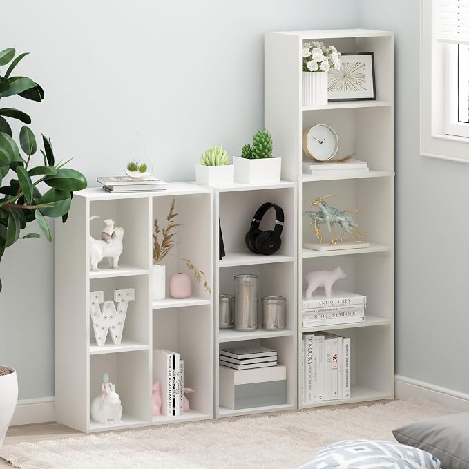 Furinno LUDER Book Shelf, 3-Cube Bookshelf, Bookcase - Image 9