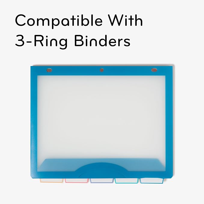 U Brands Poly 5-Tab Three Ring Binder Dividers - Image 6