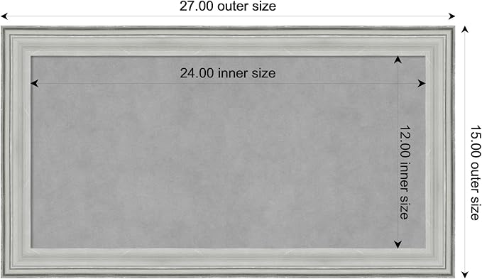 Amanti Art Silver Framed Magnetic Board 15x27 Small Vision Board - Image 4