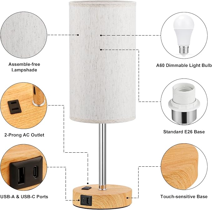 Fenmzee Touch Table Lamp - Image 6