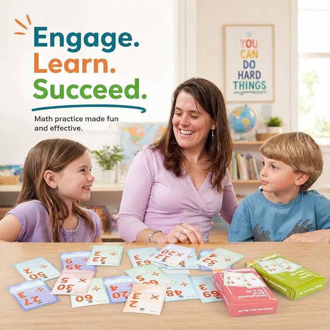 Multiplication and Division Flash Cards, Math Games Flash Cards - Image 3