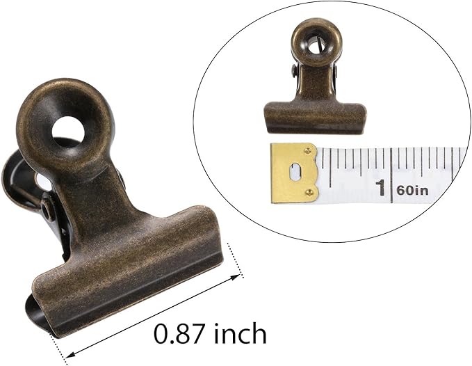 Boao 100 Pcs Mini Cyan Bronze Metal Clips Small Cyan Bronze Binder Clips Bulk - Image 4