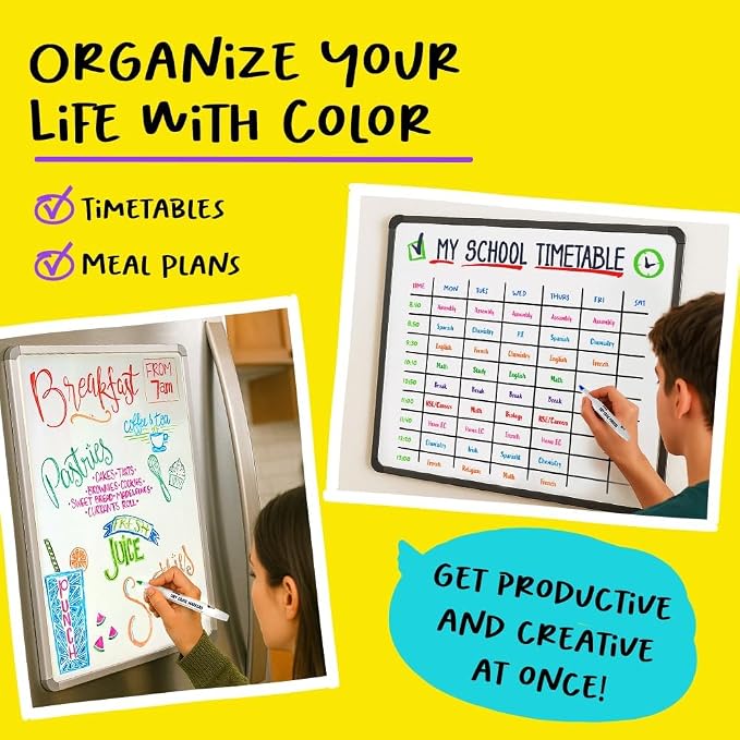 Chalkola Dry Erase Markers Fine Tip | Thin Point Dry Erase White Board Pens - Image 3