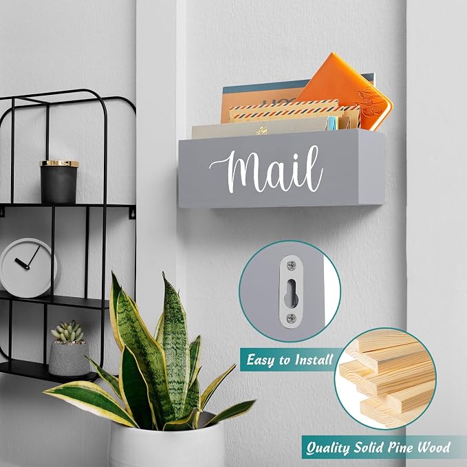 DRASTAR Mail Organizer Countertop, Mail Holder Wall Mount, Mail Sorter Organizer - Image 4