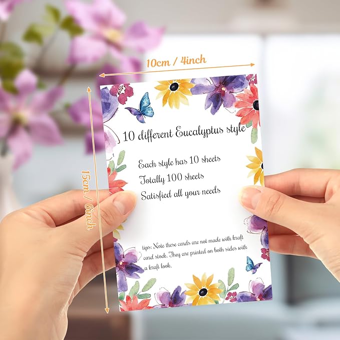 Spiareal 100 Pcs Blank Note Cards Blank Decorative Notecards Index Cards Bulk - Image 3