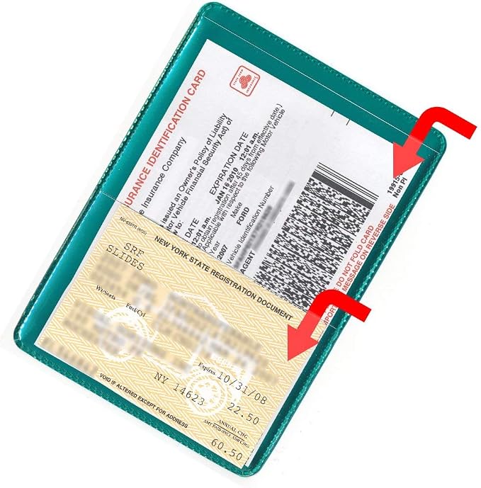 StoreSMART® - Metallic Green Back Auto Insurance & ID Card Holder - Single Pack - Image 2