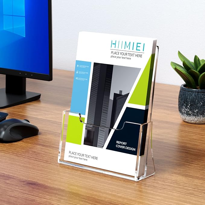 HIIMIEI Brochure Holder 8.5 x 11 inches, Acrylic Flyer Holder - Image 5