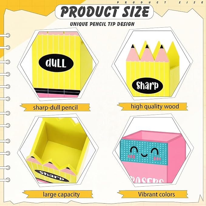 Gilprop 3 Pcs Back to School Sharp and Dull Pencil Holder - Image 3